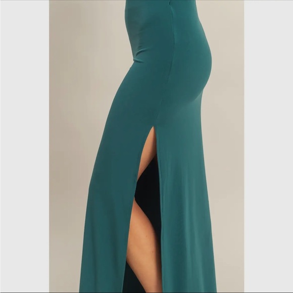 DEEP GREEN LS Crop Top and Maxi Skirt Set - Picture 5 of 5